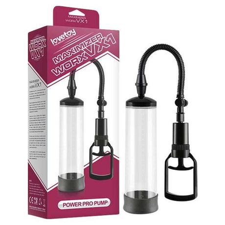 Maximizer Worx VX1 - Power Pro Pump - Clear with Cock Ring - PUMPS