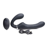 Mighty Rider 10X Strapless Strap - On Black w Remote - Adult Toys