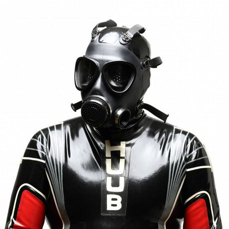 Military Adjustable Strap Rubber Gas Mask - Adult Toys