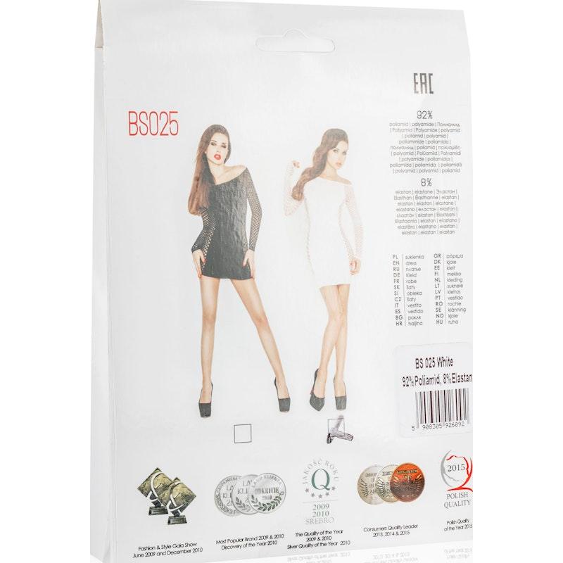Mini Dress BLK With Mesh Sleeves and Sides - Lingerie
