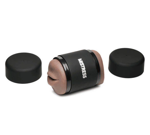 MISTRESS DOUBLE SHOT MINI MASTURBATORS ASS & MOUTH (DARK TONE) - Masturbators - Premium