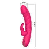 Monica Party Up Pink Rabbit Vibrator – Dual Motor USB Rechargeable - VIBRATORS