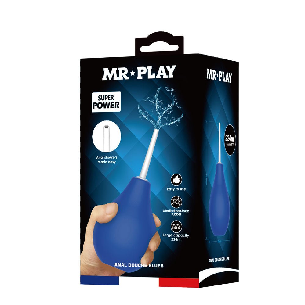 MR PLAY Anal Douche - Blue 224 ml Capacity - HEALTH CARE - Naughty by Nature Adult Store