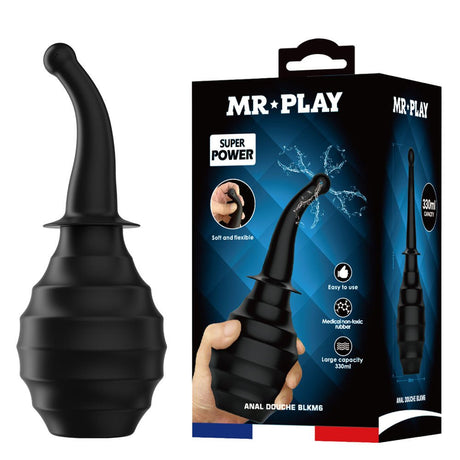MR PLAY Anal Douche M6 - Black - 330 ml Capacity - HEALTH CARE - Naughty by Nature Adult Store