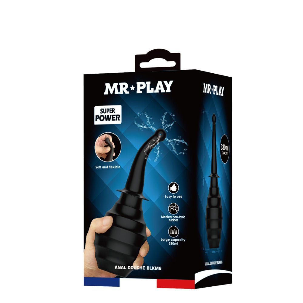 MR PLAY Anal Douche M6 - Black - 330 ml Capacity - HEALTH CARE - Naughty by Nature Adult Store