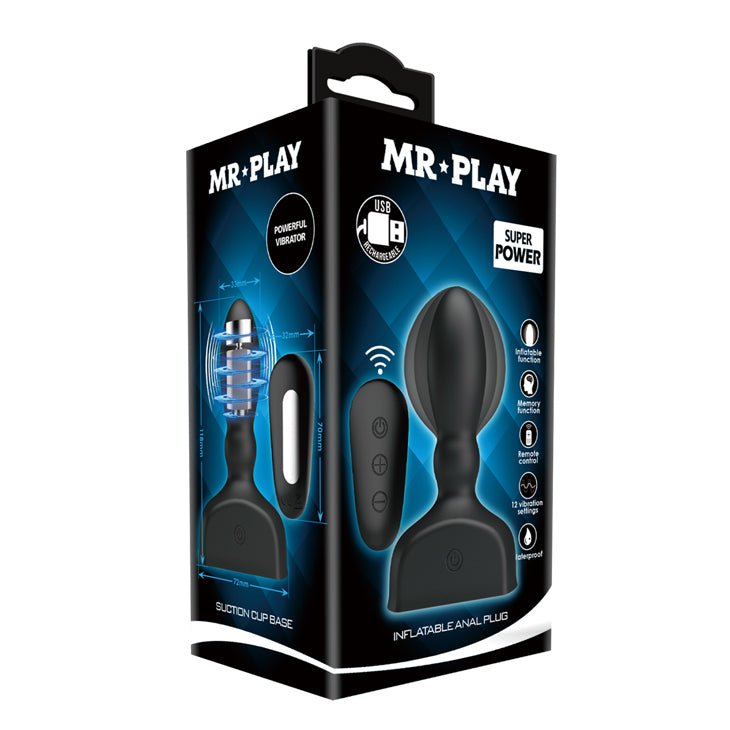 MR PLAY Inflatable Anal Plug - Inflatable with Wireless Remote - Naughty by Nature Adult Store