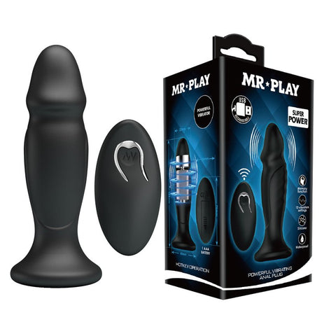 MR PLAY Powerful Vibrating Anal Plug with Remote 2.4cm - Naughty by Nature Adult Store