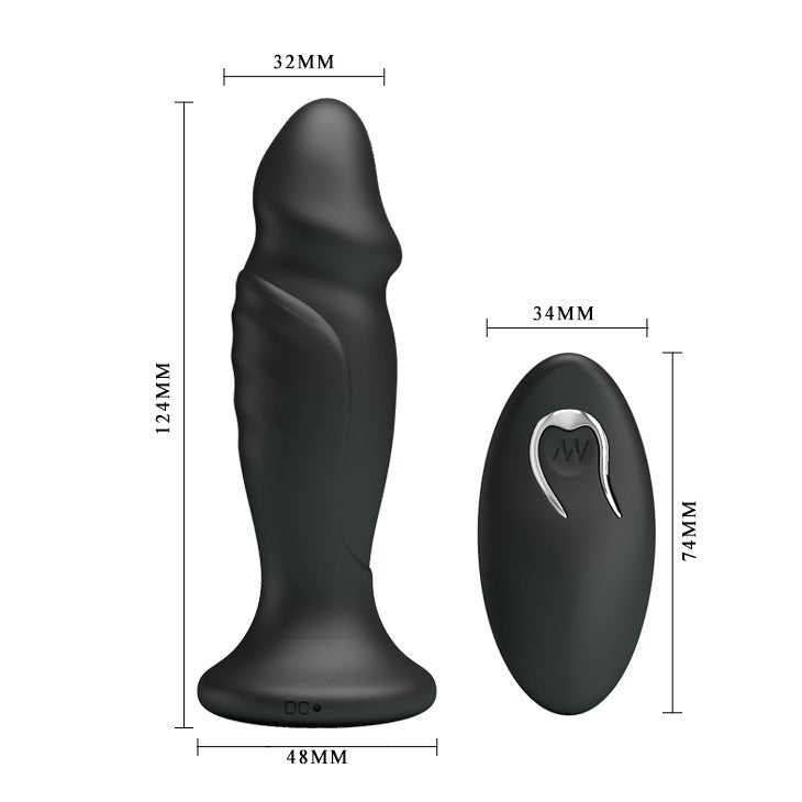 MR PLAY Powerful Vibrating Anal Plug with Remote 2.4cm - Naughty by Nature Adult Store