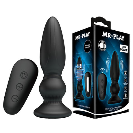 MR PLAY Powerful Vibrating Anal Plug with Remote - Naughty by Nature Adult Store
