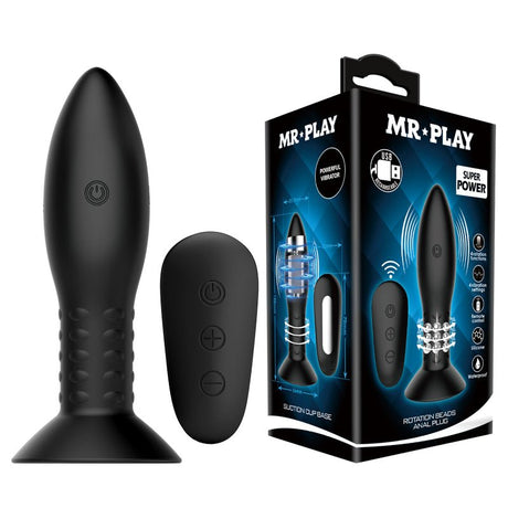 MR PLAY Rotation Beads Anal Plug - Beaded with Wireless Remote - Naughty by Nature Adult Store