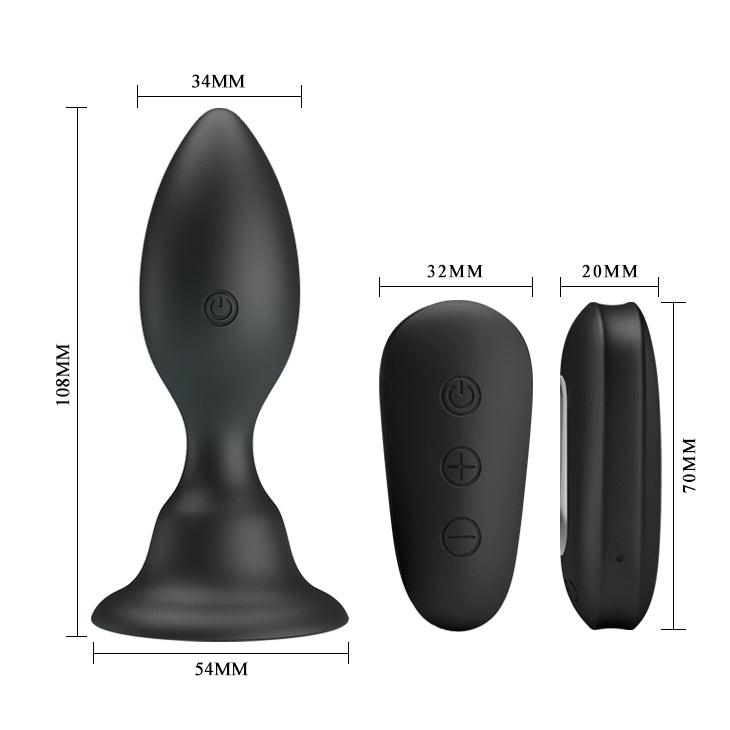 MR PLAY Vibrating Anal Plug - 10.8 cm Rechargeable with Remote - Naughty by Nature Adult Store