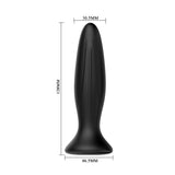 MR PLAY Vibrating Anal Plug - Black 12.8 cm - Naughty by Nature Adult Store