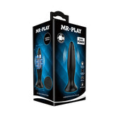MR PLAY Vibrating Anal Plug - Black 12.8 cm - Naughty by Nature Adult Store