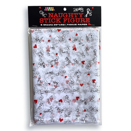 Naughty Stick Figure Tissue Paper Sheets - 6 Pack - Naughty by Nature Adult Store