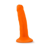 Neo Dual Density Cock 6in Neon Orange - Adult Toys