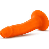 Neo Dual Density Cock 6in Neon Orange - Adult Toys