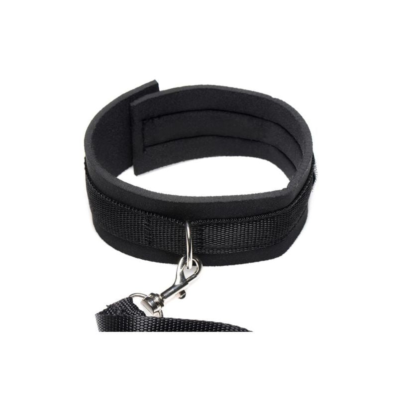 Neoprene Collar And Leash Set Black - Adult Toys - Naughty by Nature Adult Store