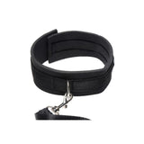 Neoprene Collar And Leash Set Black - Adult Toys - Naughty by Nature Adult Store