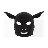 Neoprene Pig Mask Black - Adult Toys