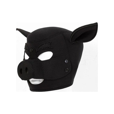 Neoprene Pig Mask Black - Adult Toys
