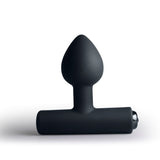Nova Solaris Tapered Butt Plug Vibrator Black - Adult Toys