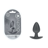 OUCH! Anal Plug - Gun Metal Grey Medium Butt Plug - ANAL TOYS