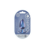 OUCH! Anal Plug - Large - Metallic Blue - ANAL TOYS
