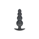 OUCH! Beaded Anal Plug - Gun Metal - ANAL TOYS