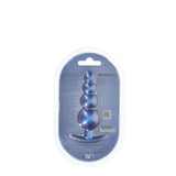 OUCH! Beaded Anal Plug - Metallic Blue - ANAL TOYS