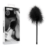 OUCH! Black & White Feather Tickler - Black - BONDAGE - TOYS