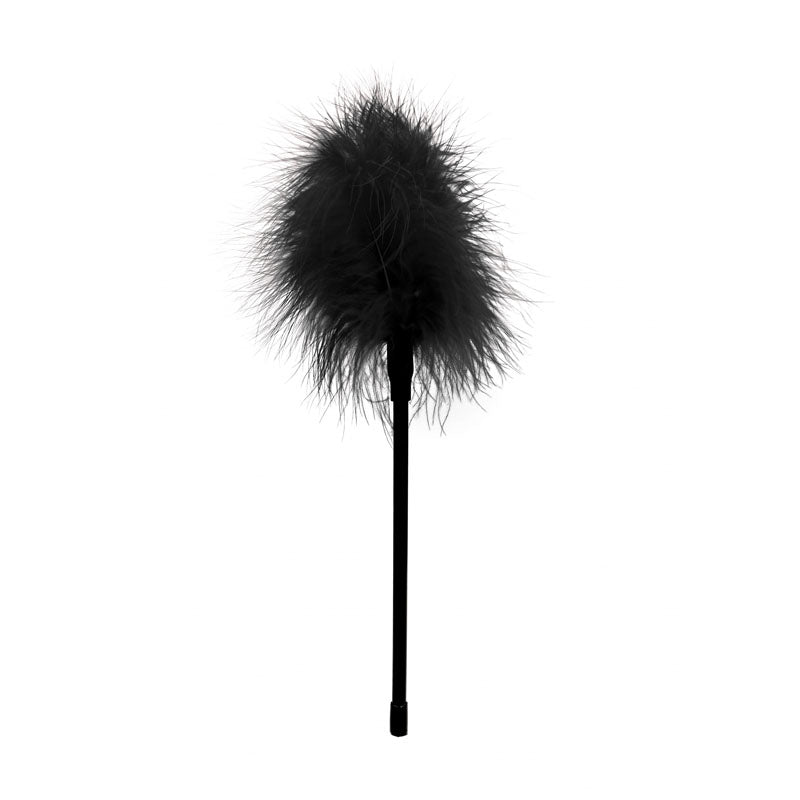OUCH! Black & White Feather Tickler - Black - BONDAGE - TOYS