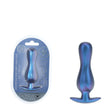 OUCH! Curvy Anal Plug - Metallic Blue - ANAL TOYS