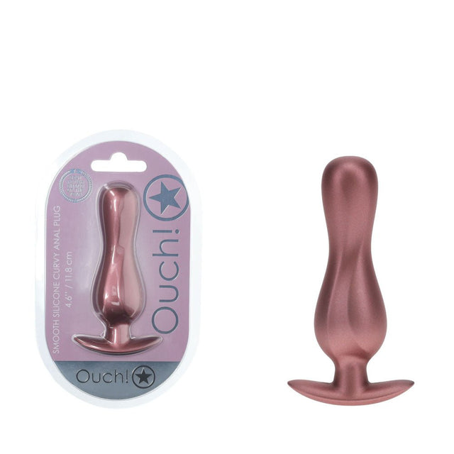 OUCH! Curvy Anal Plug - Rose Gold 11.7 cm - ANAL TOYS