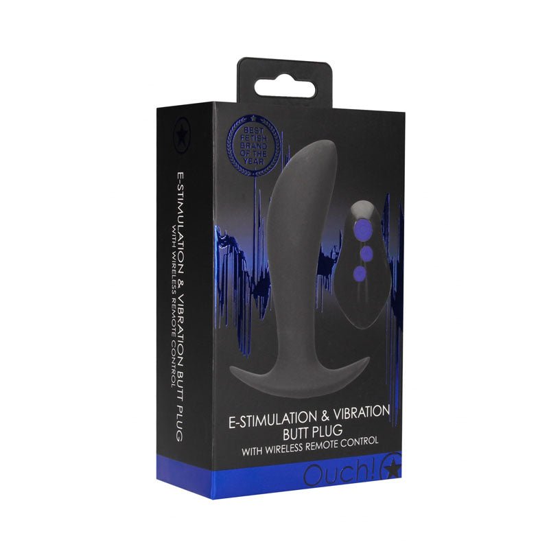 OUCH! e - Stim & Vibrating Butt Plug with Wireless Remote - Naughty by Nature Adult Store