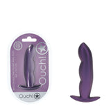 OUCH! Finger Anal Plug - Metallic Purple - ANAL TOYS
