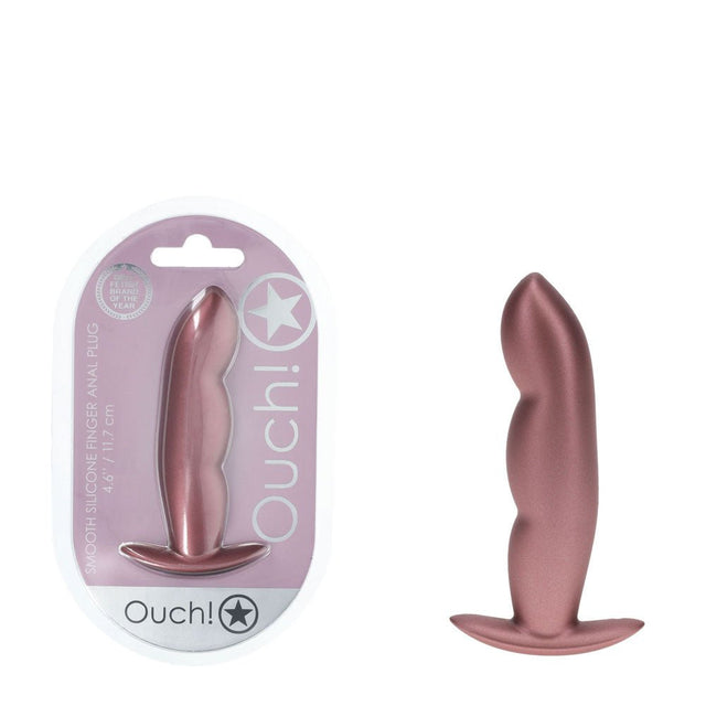 OUCH! Finger Anal Plug - Rose Gold - ANAL TOYS