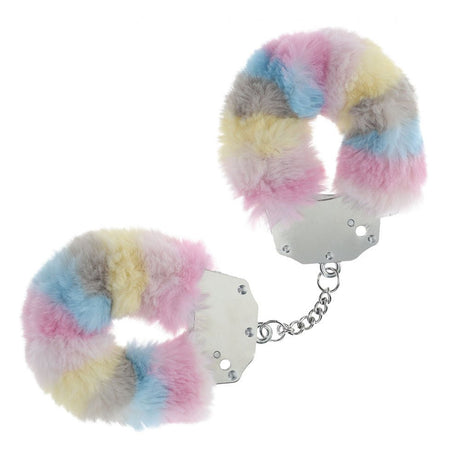 OUCH! Heavy - Duty Fluffy Cuffs - Multicolour 2 - BONDAGE - TOYS