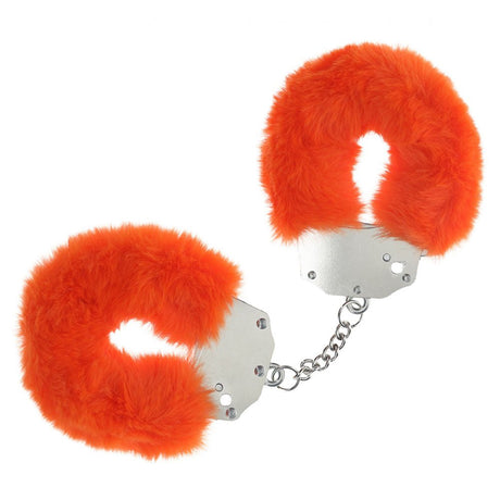 OUCH! Heavy - Duty Fluffy Cuffs - Orange - BONDAGE - TOYS