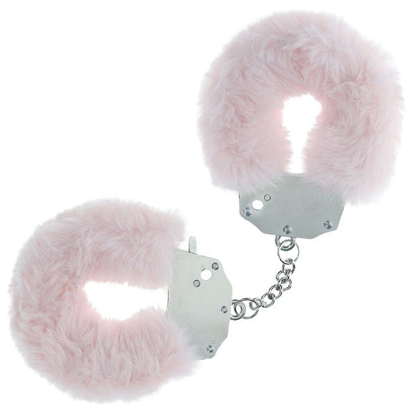 OUCH! Heavy - Duty Fluffy Cuffs - Powder Pink - Powder Pink Fluffy Restraints - BONDAGE - TOYS - Naughty by Nature Adult Store