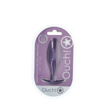 OUCH! Oval Anal Plug - Metallic Purple - ANAL TOYS