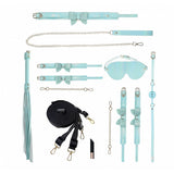 OUCH! Paris Collection - Baby Blue Bondage Set with Bag - 8 Piece Kit - BONDAGE - TOYS