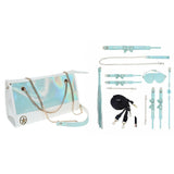 OUCH! Paris Collection - Kit with Bag - Baby Blue Bondage Set with Bag - 8 Piece Kit - Naughty by Nature Adult Store
