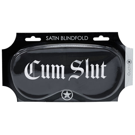 Ouch Satin Eye Mask Black Printed Design for Sleep and Pleasure - BONDAGE - TOYS