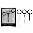 OUCH! Urethral Sounding Plug Set - Black - Set of 3 Sizes - BONDAGE - TOYS