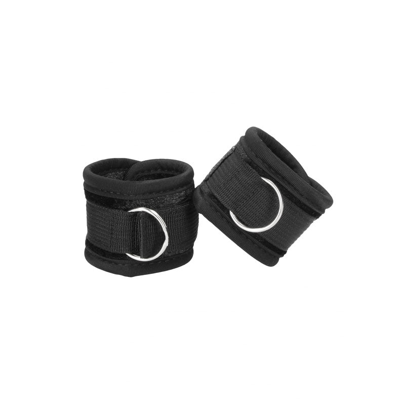 OUCH! Velvet & Velcro Adjustable Handcuffs - Black Restraints - Naughty by Nature Adult Store