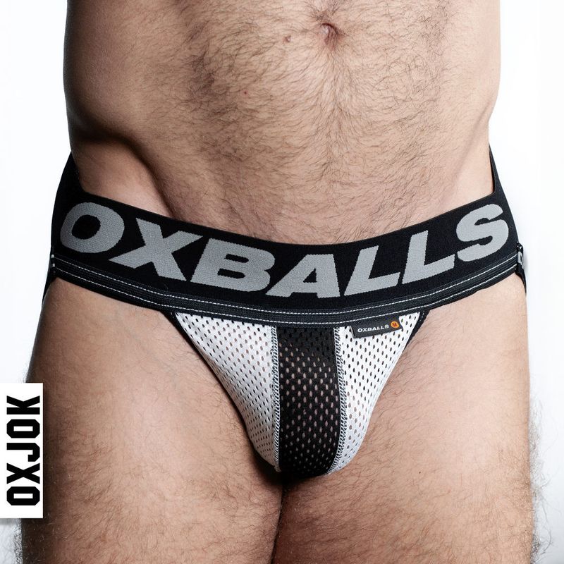 Oxballs Airmesh Swagger Jockstrap Ice White - Naughty by Nature Adult Store