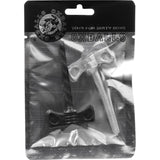 OxBalls Cockscrews Sounds Penis Plug Set – 2pc Black and Zinc - Adult Toys