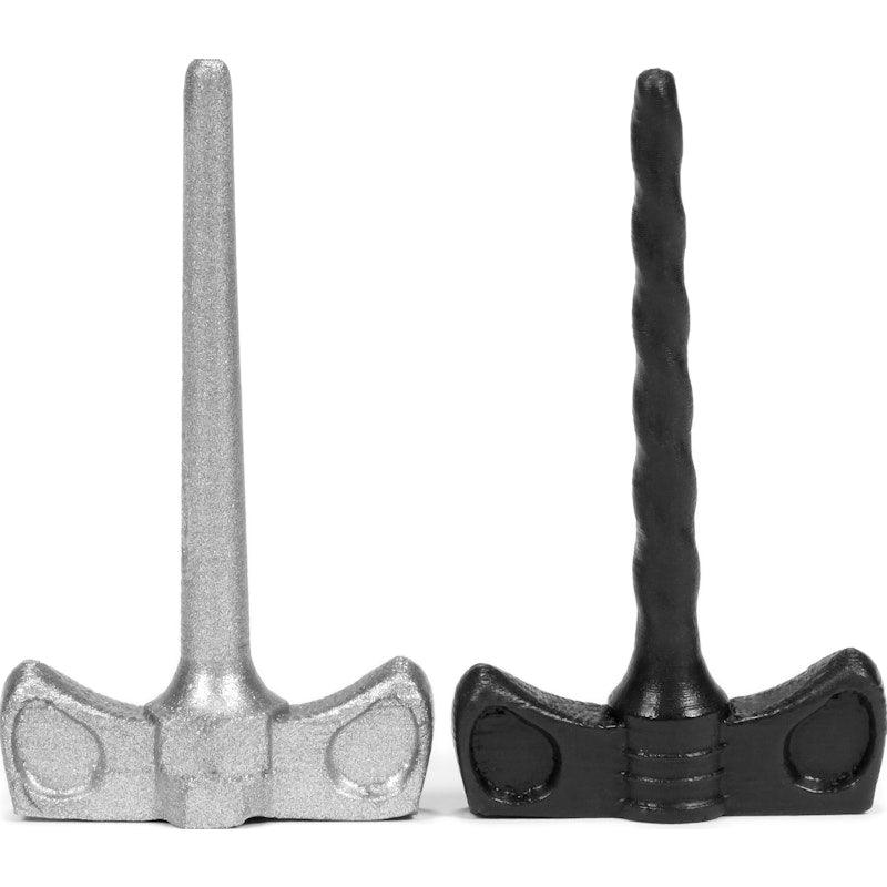 OxBalls Cockscrews Sounds Penis Plug Set – 2pc Black and Zinc - Adult Toys