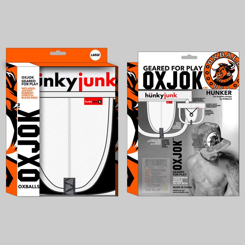 Oxballs Hunker Slider Strap Jock White Snow - Naughty by Nature Adult Store