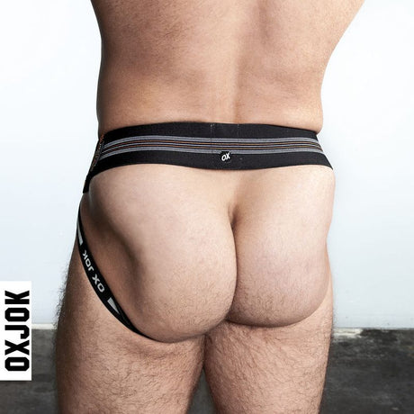 Oxballs Slingjock Upthrust Slider - Strap Jock Black Iron - Naughty by Nature Adult Store